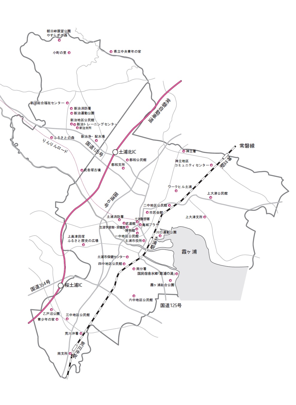 『土浦市の地図』の画像