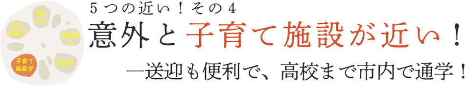 『意外と子育て施設が近い!』の画像