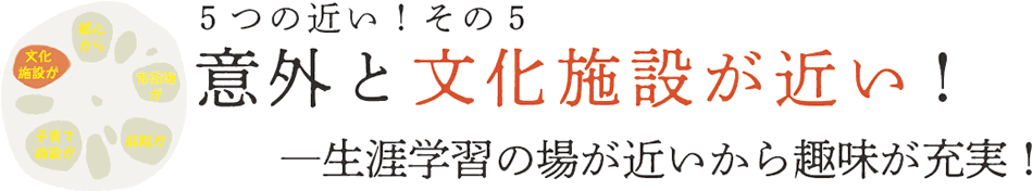 『意外と文化施設が近い！』の画像