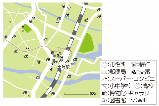 『意外と近い市街地地図』の画像